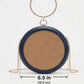New Leaf Navy Blue Circle Clutch Sling – Plain Handcrafted Bag