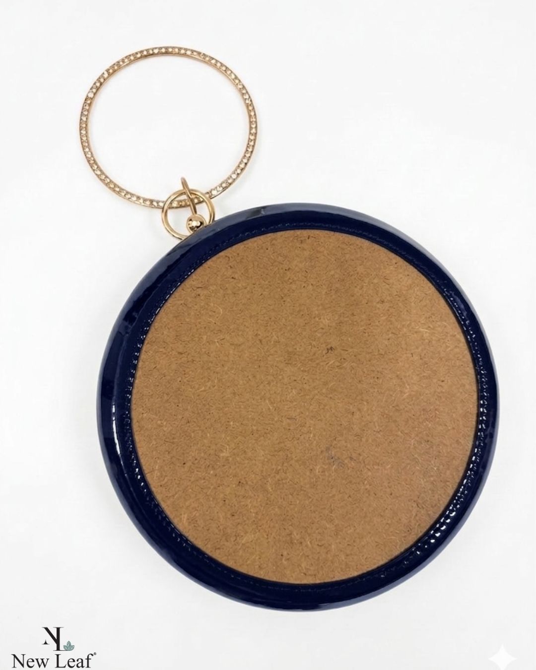 New Leaf Navy Blue Circle Clutch Sling – Plain Handcrafted Bag