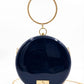 New Leaf Navy Blue Circle Clutch Sling – Plain Handcrafted Bag