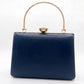 Navy Blue Trapezium Clutch Sling – Plain Handcrafted Bag