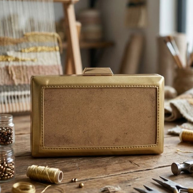 Golden Rectangle Clutch Sling – Plain Handcrafted Bag