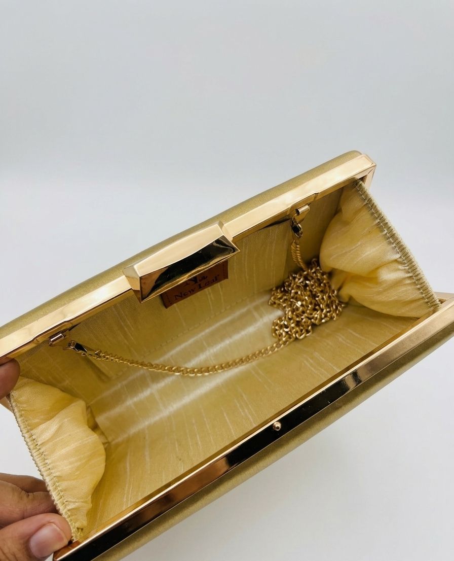Golden Rectangle Clutch Sling – Plain Handcrafted Bag