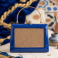 Blue Trapezium Clutch Sling – Plain Handcrafted Bag