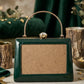 Green Trapezium Clutch Sling – Plain Handcrafted Bag
