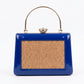 Blue Trapezium Clutch Sling – Plain Handcrafted Bag