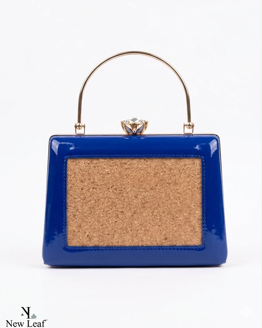 Blue Trapezium Clutch Sling – Plain Handcrafted Bag