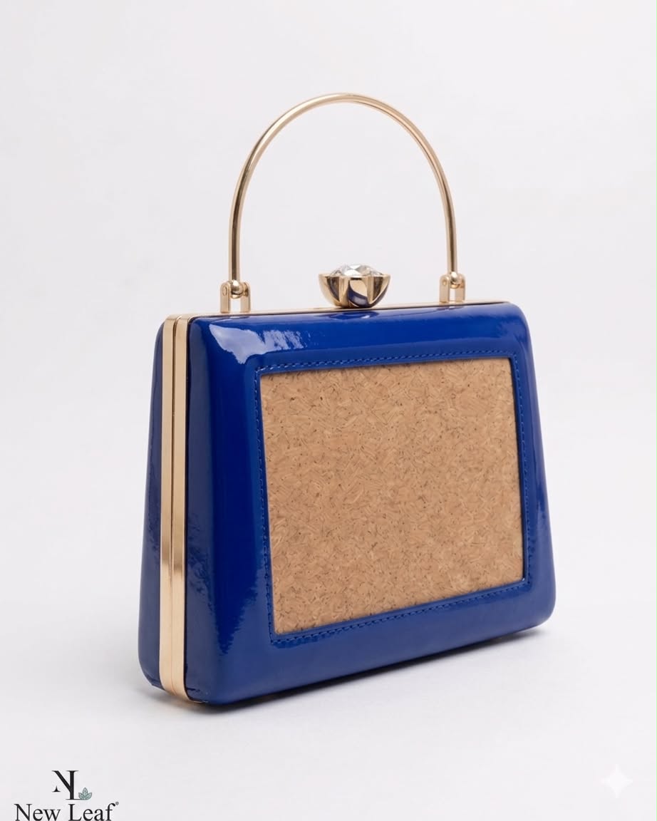 Blue Trapezium Clutch Sling – Plain Handcrafted Bag