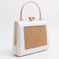 White Trapezium Clutch Sling – Plain Handcrafted Bag