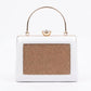 White Trapezium Clutch Sling – Plain Handcrafted Bag