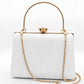 White Trapezium Clutch Sling – Plain Handcrafted Bag