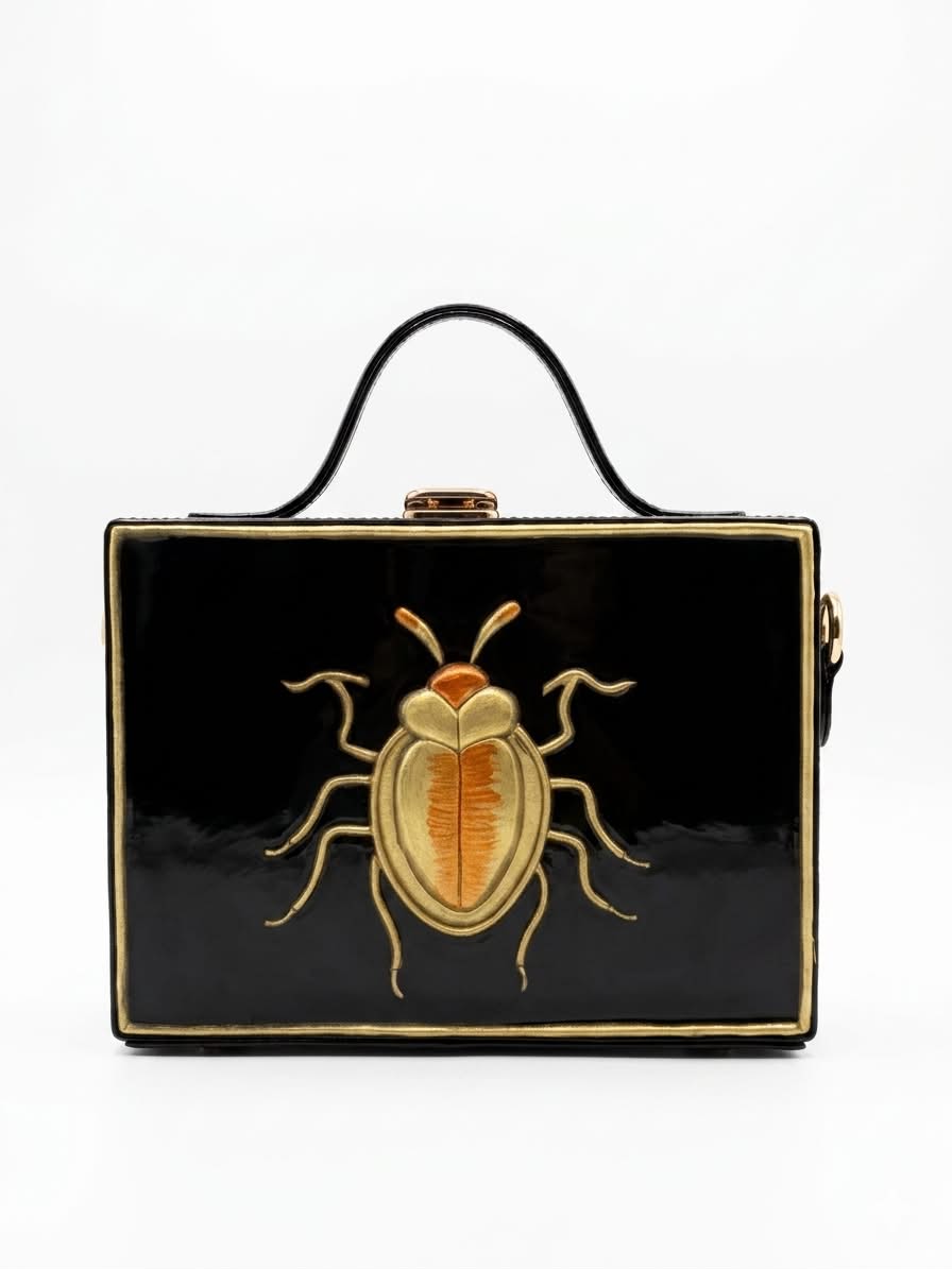 Beetle Rectangle Lippan Art Box Bag