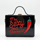 Mirchi Rectangle Lippan Art Box Bag
