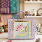 Lotus Pastel Rectangle Lippan Art Box Bag
