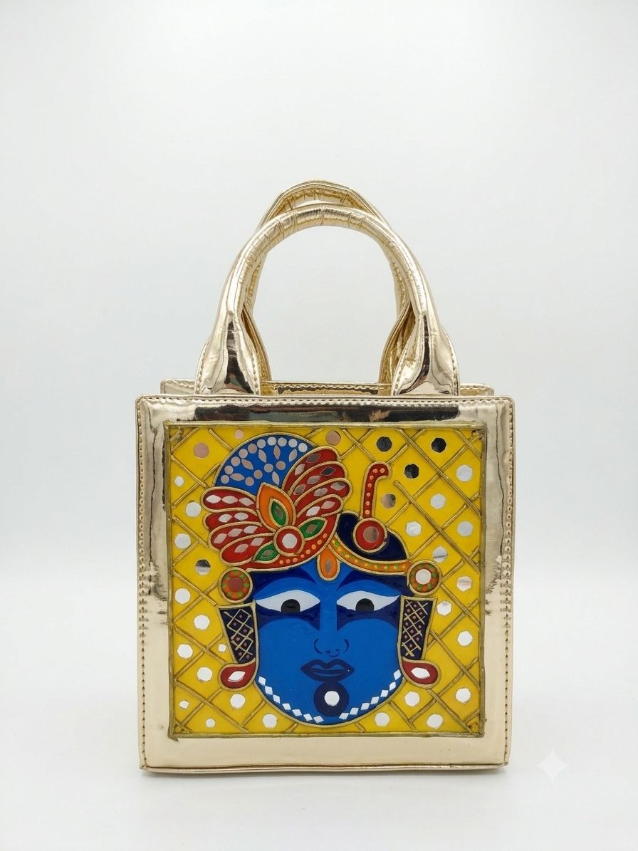 Shreenathji Handcrafted Lippan Art Handbag/ Sling