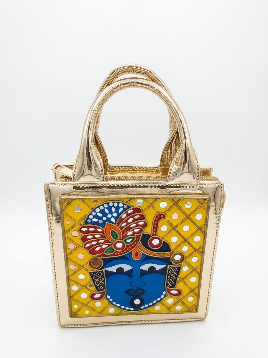 Shreenathji Handcrafted Lippan Art Handbag/ Sling
