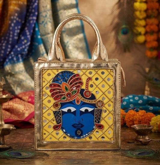 Shreenathji Handcrafted Lippan Art Handbag/ Sling