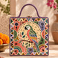 Tropical Parrot Handcrafted Lippan Art Box Bag