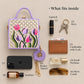 Dual Tone Tulip Blush Handcrafted Lippan Art Box Bag
