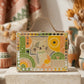 Pastel Cat Charm Handcrafted Lippan Art Rectangle Box Sling Bag