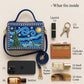 Starry Night Handcrafted Lippan Art Rectangle Box Sling Bag