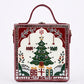 Merry Christmas Gift Handcrafted Lippan Art Box Bag