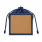 New Leaf Navy Blue  Square Potli Sling – Plain Handcrafted Bag