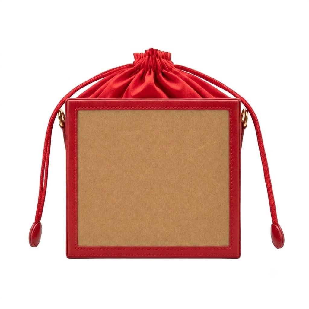 New Leaf Red Square Potli Sling – Plain Handcrafted Bag