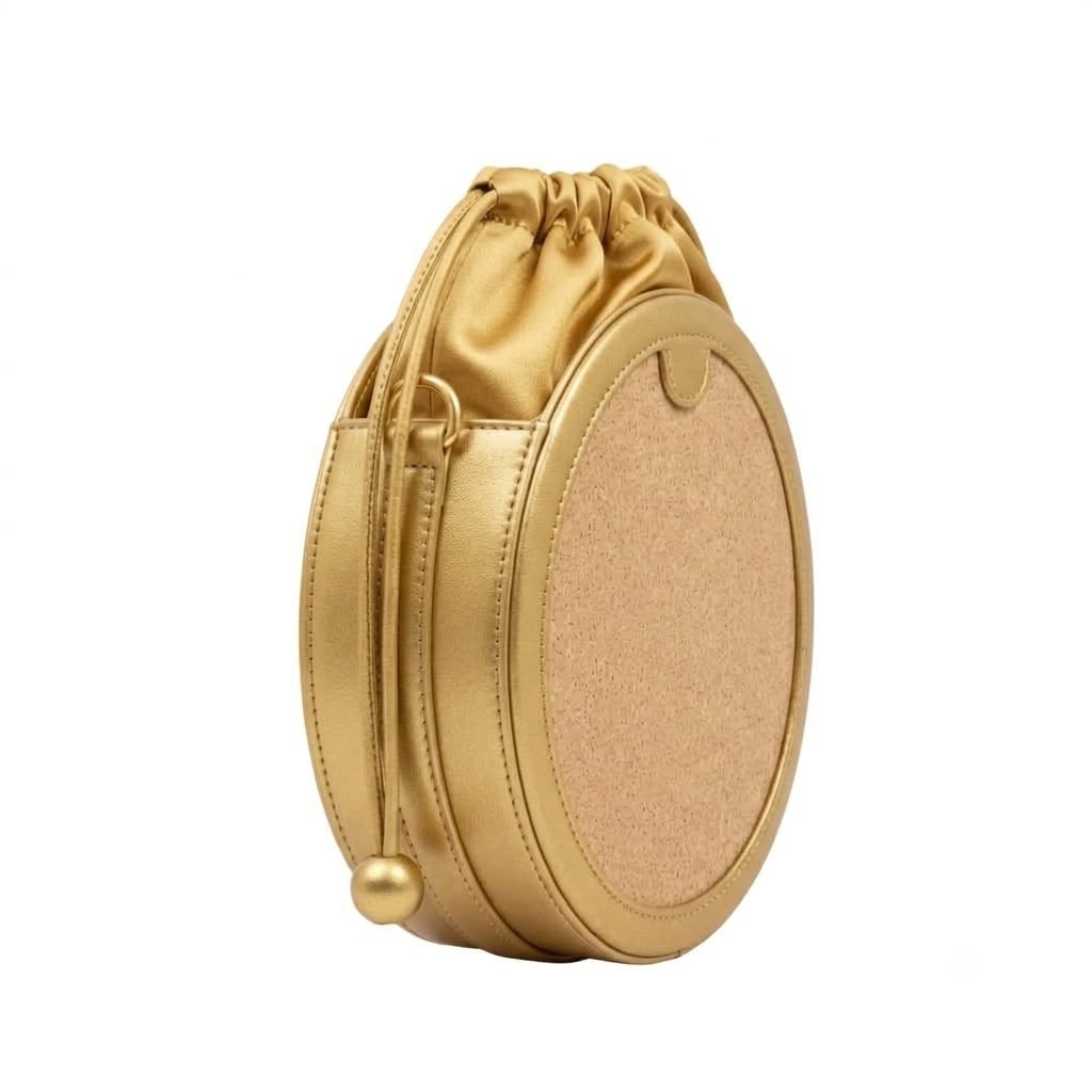New Leaf Golden Circle Potli Sling – Plain Handcrafted Bag