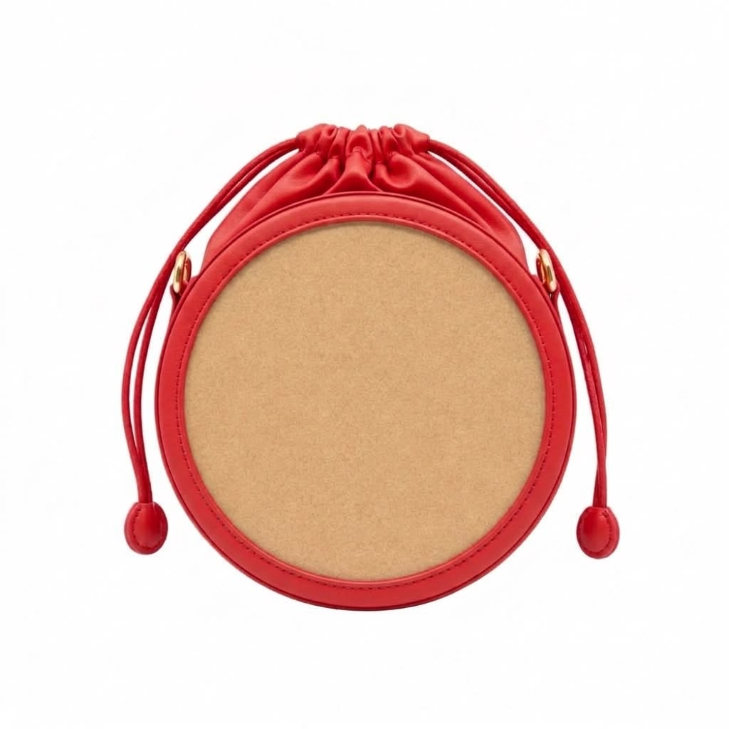 New Leaf Red Circle Potli Sling – Plain Handcrafted Bag