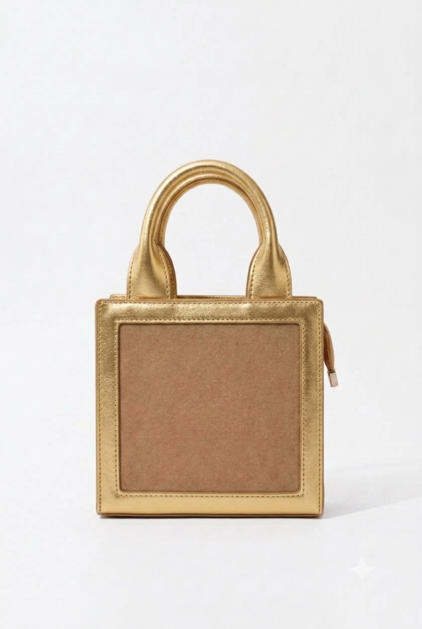 New Leaf Golden Handbag / Sling – Plain Handcrafted Bag