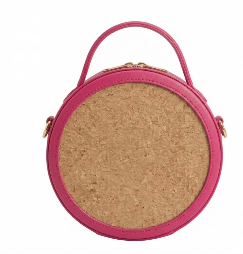 New Leaf Pink Circle Handbag / Sling – Plain Handcrafted Bag