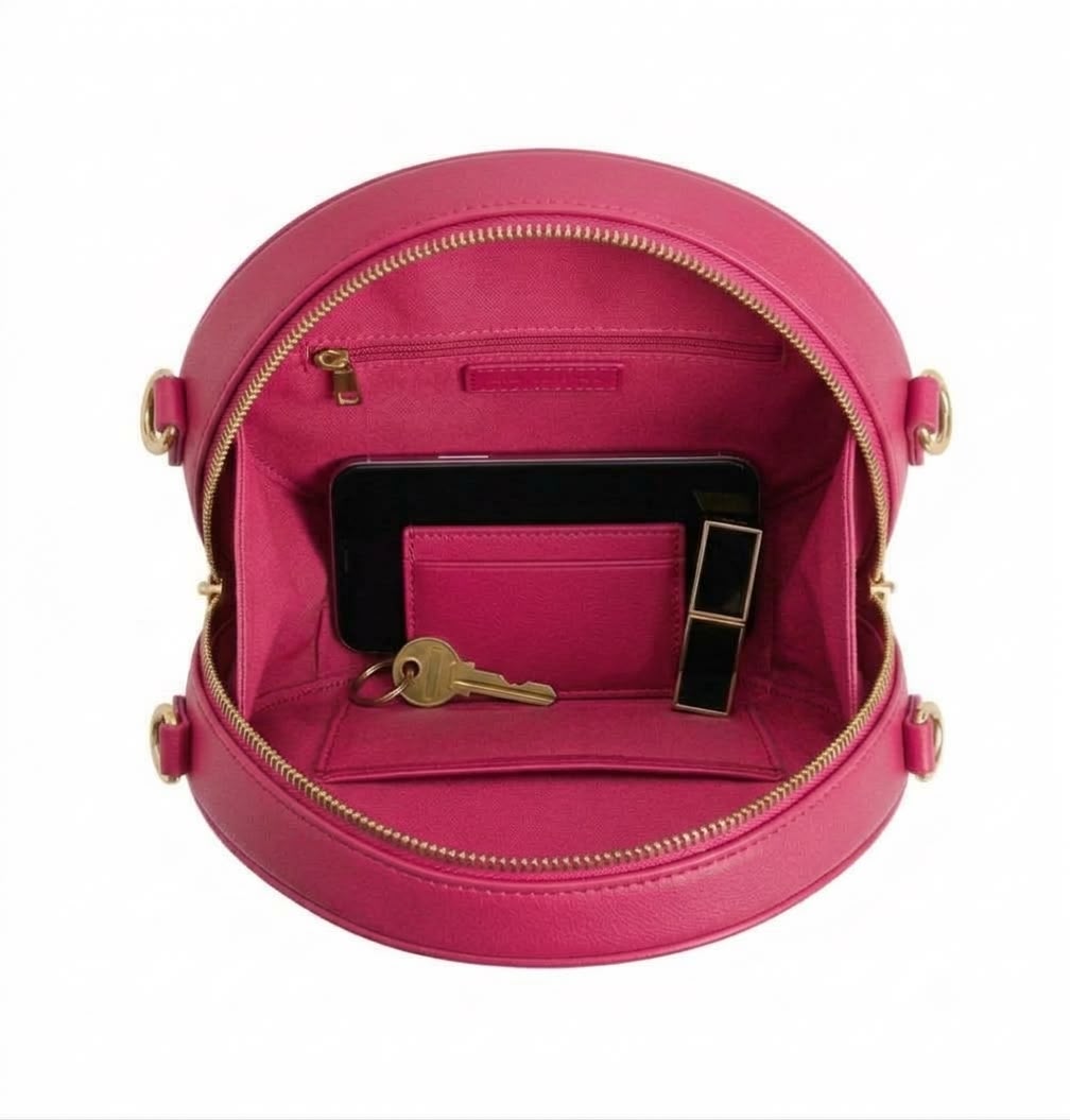New Leaf Pink Circle Handbag / Sling – Plain Handcrafted Bag