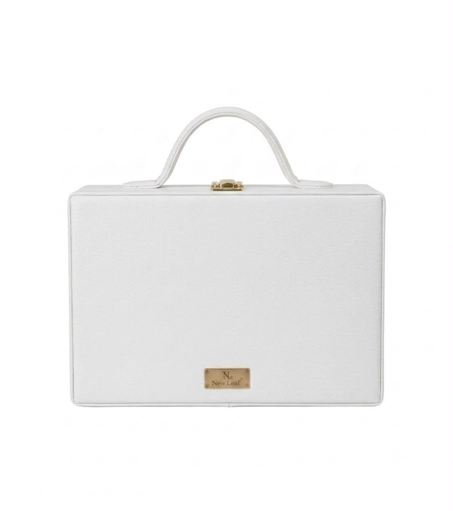 New Leaf White Rectangle Box Sling – Plain Handcrafted Bag