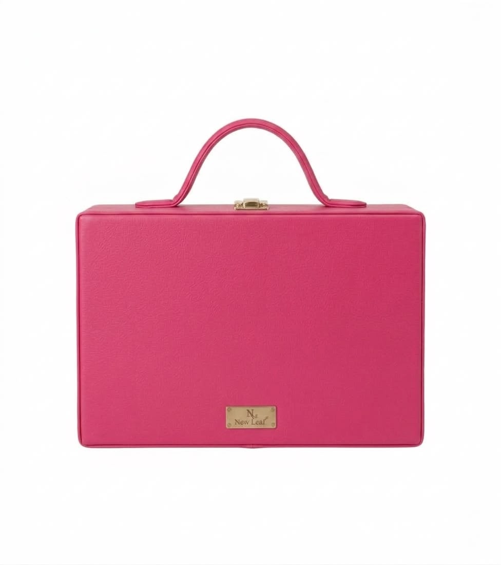 New Leaf Pink Rectangle Box Sling – Plain Handcrafted Bag