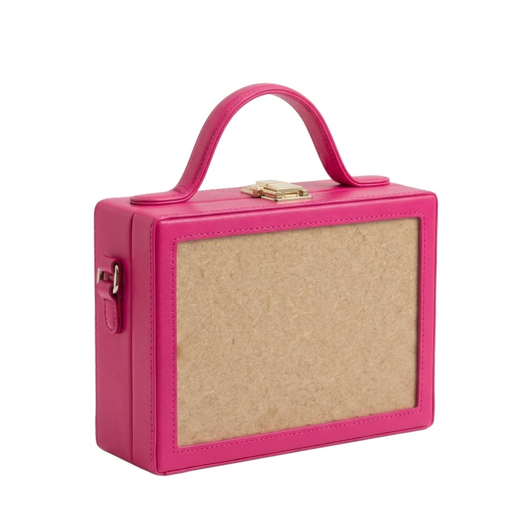 New Leaf Pink Rectangle Box Sling – Plain Handcrafted Bag