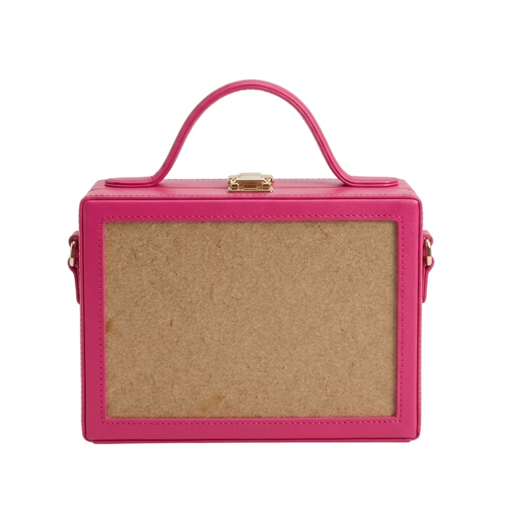 New Leaf Pink Rectangle Box Sling – Plain Handcrafted Bag