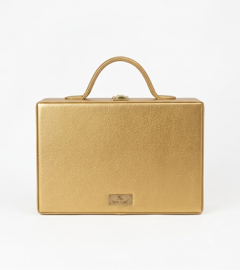 New Leaf Golden Rectangle Box Sling – Plain Handcrafted Bag