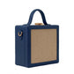 New Leaf Navy Blue Square Box Bag Sling – Plain Handcrafted Bag