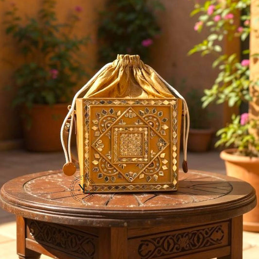 Mocha Mousse Medium Lippan Art Potli Sling Bag