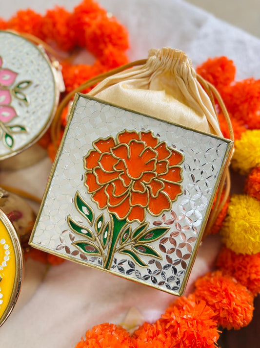 Marigold Lippan Art Medium Potli Sling