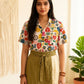 White Floral Unisex Short Sleeves Shirt