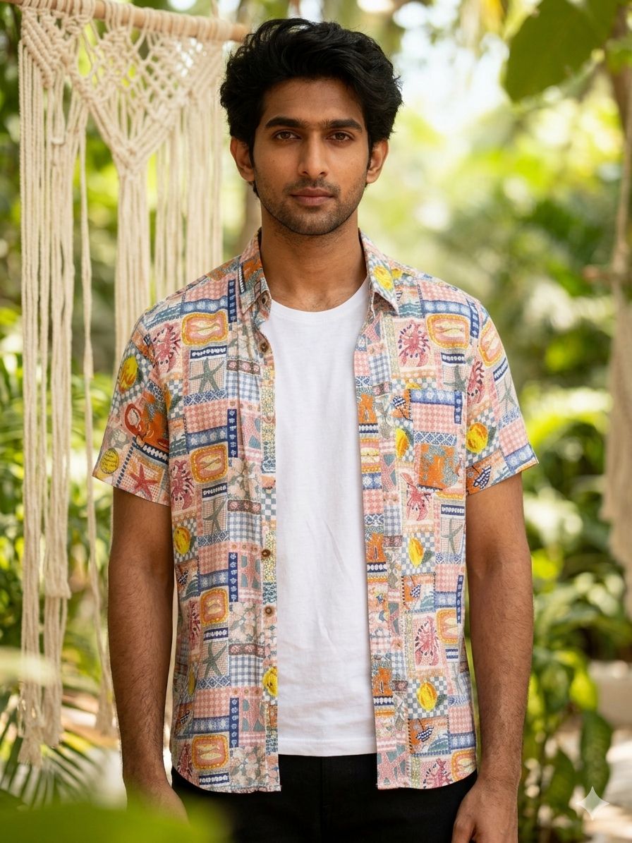 Beach  Unisex Short Sleeves Shirt