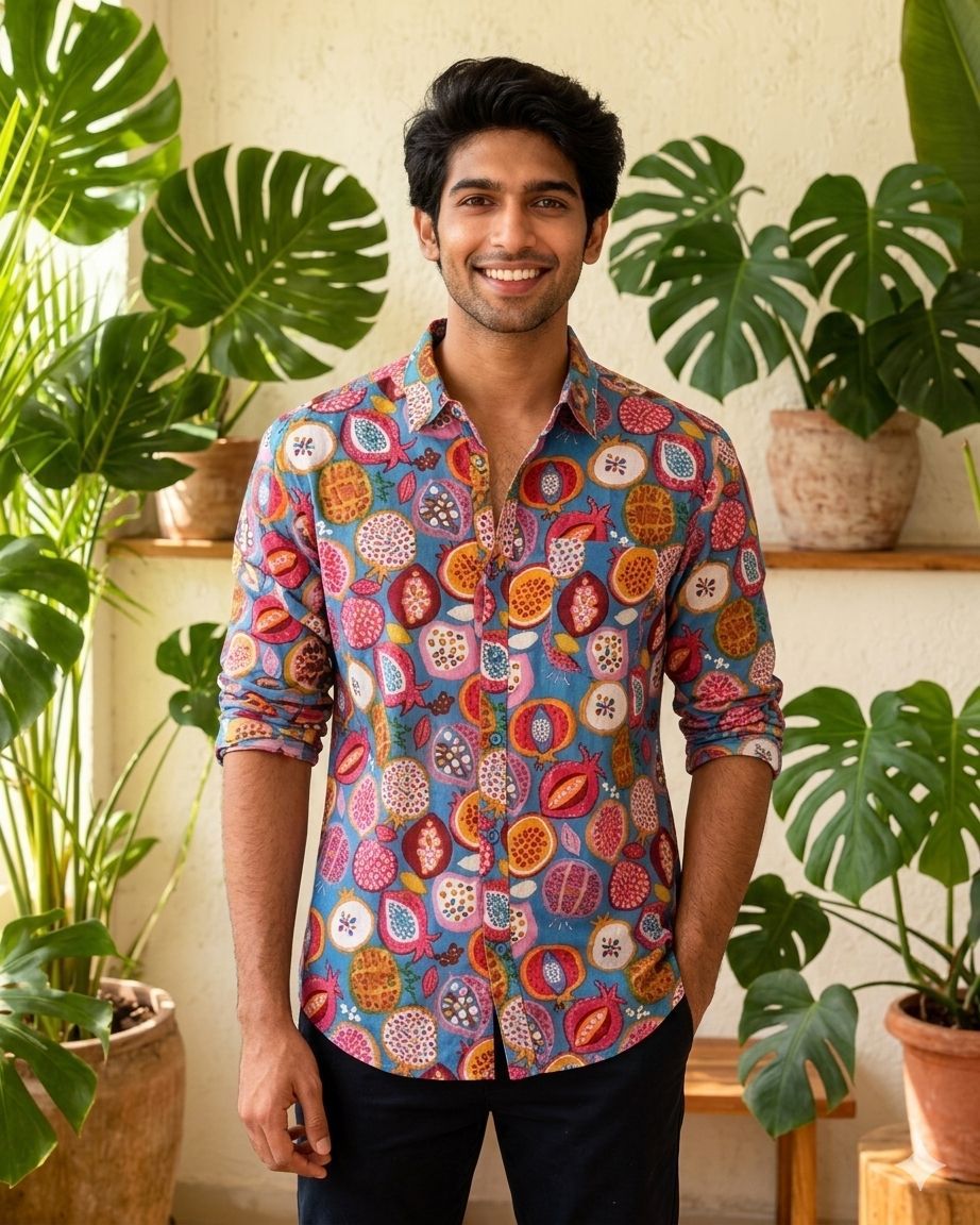 Blue Anar Full Sleeves Unisex Shirt