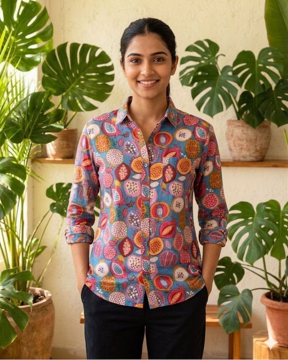 Blue Anar Full Sleeves Unisex Shirt