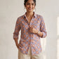 Orange Blue Flower  Full Sleeves Unisex Shirt