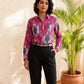 Pink Ikkat  Full Sleeves Unisex Shirt