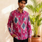 Pink Ikkat  Full Sleeves Unisex Shirt