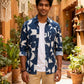 Blue Geometric  Full Sleeves Unisex Shirt