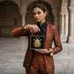 Mini Bettle Lippan Art Handcrafted Square Box Bag
