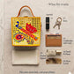Mini Bansuri Lippan Art Box Bag